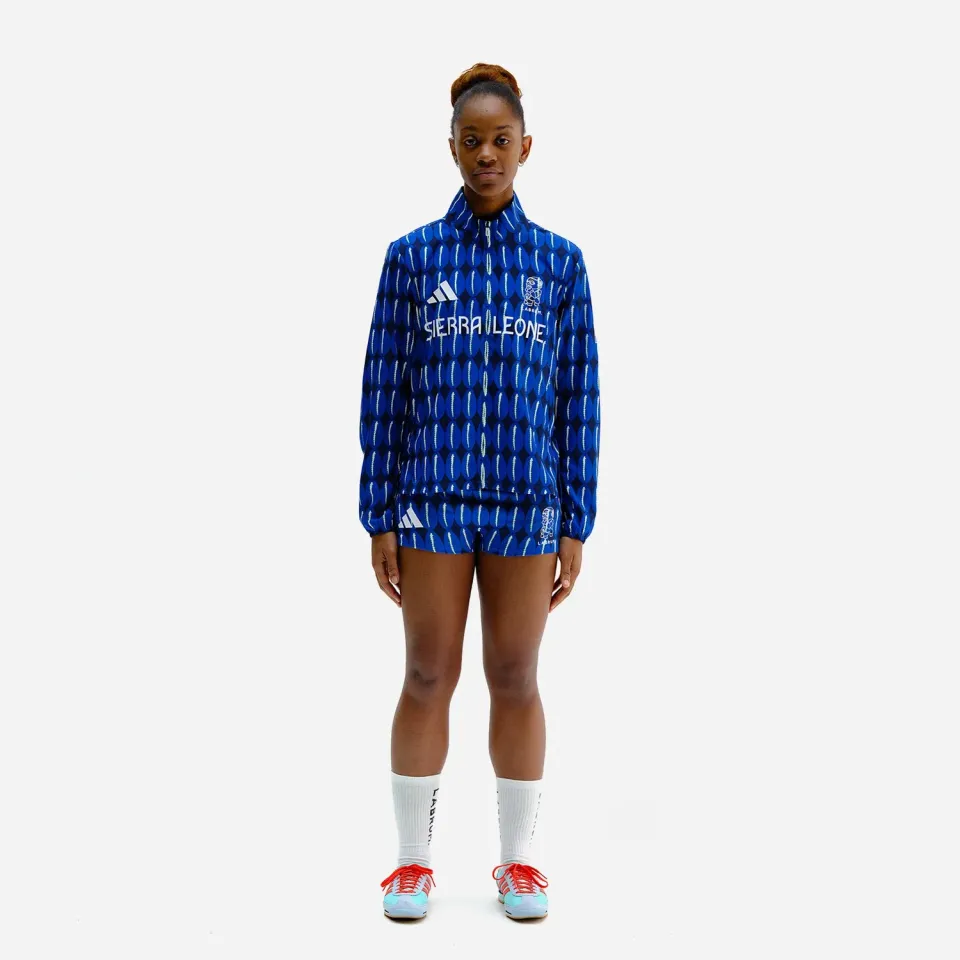 Labrum x adidas Team Sierra Leone veste zippée bleue imprimée