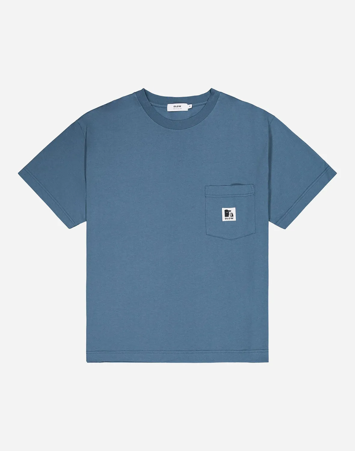 OLOW Japo t-shirt ample bleu acier coton bio