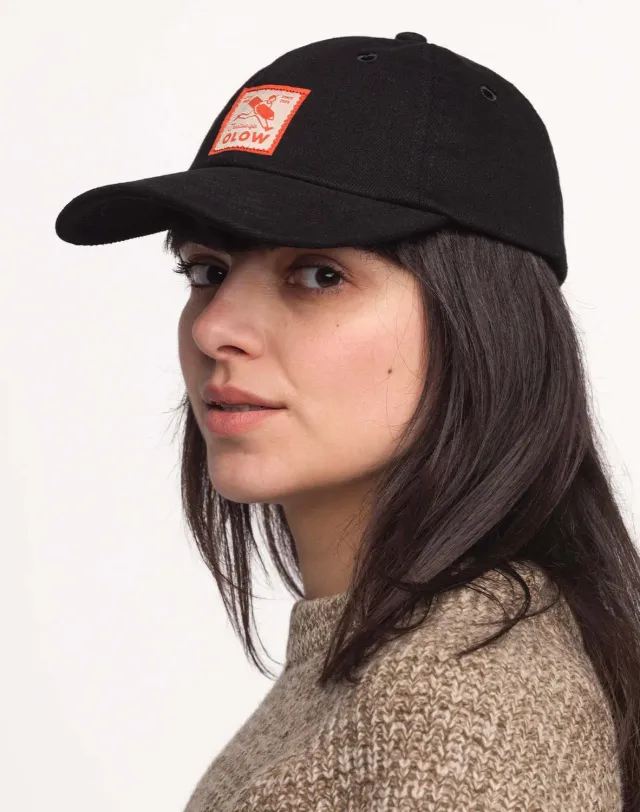 OLOW Six Panel Creative Studio casquette denim noir coton bio