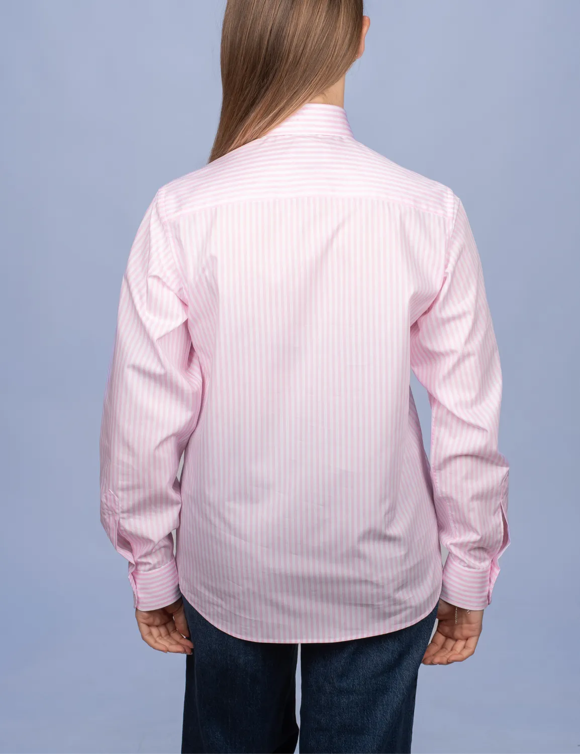 La Chemise Française Rayure Rose chemisier femme col français