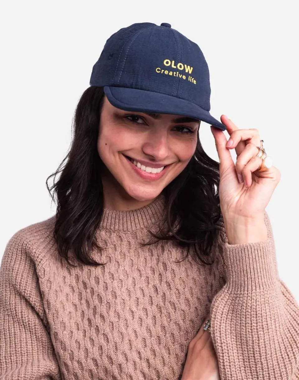 Olow Creative Life casquette bleu marine coton