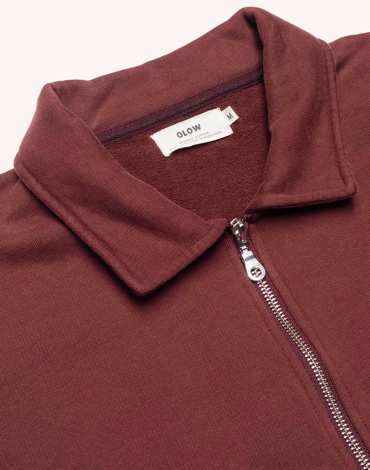 OLOW Manso sweat chocolat col polo zip