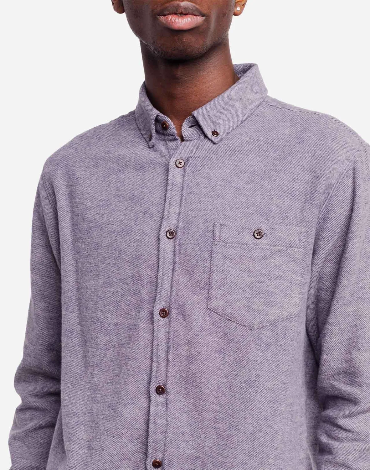OLOW Classico Chloro chemise gris-bleu flanelle