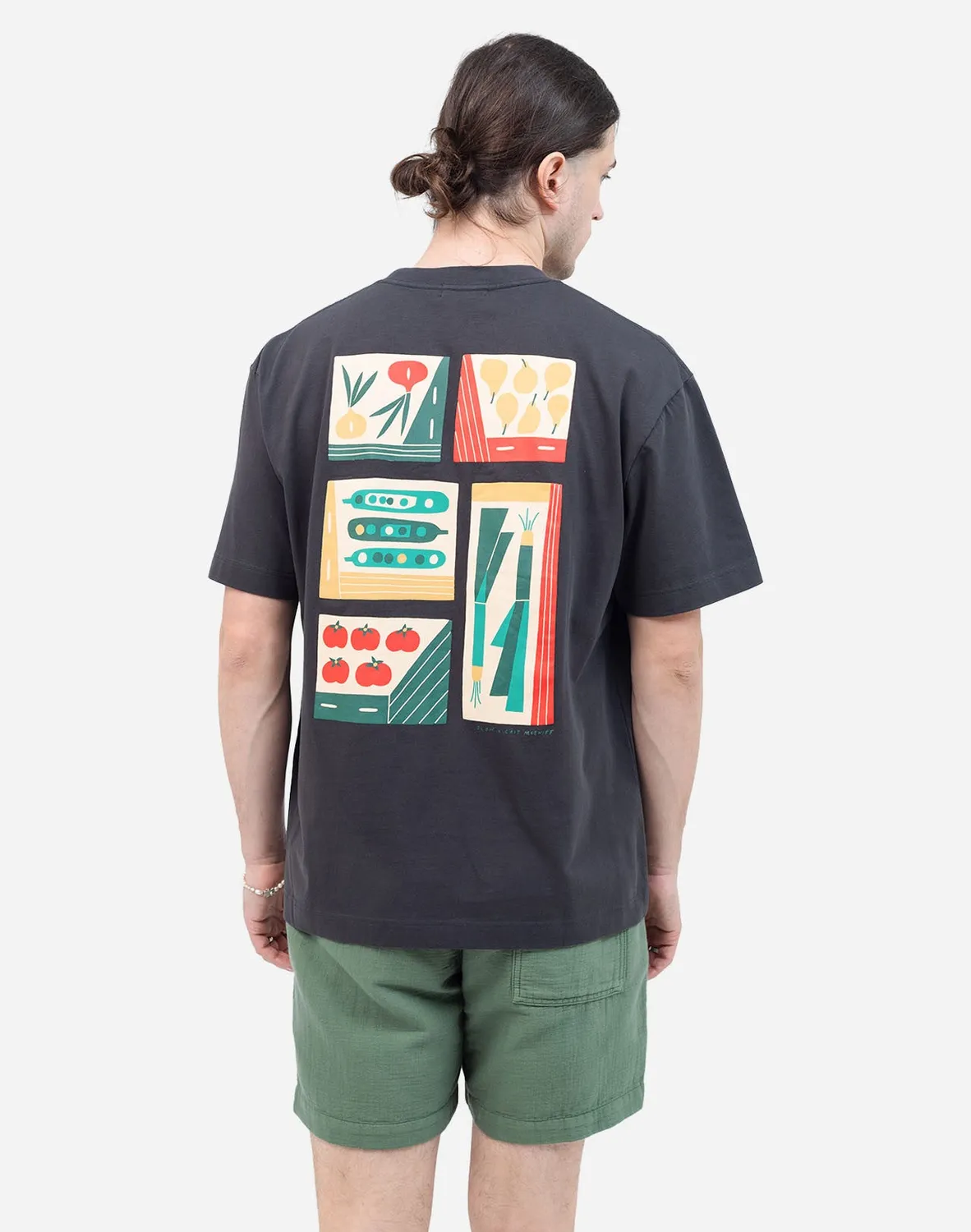 OLOW Harvest t-shirt ample noir carbone bio