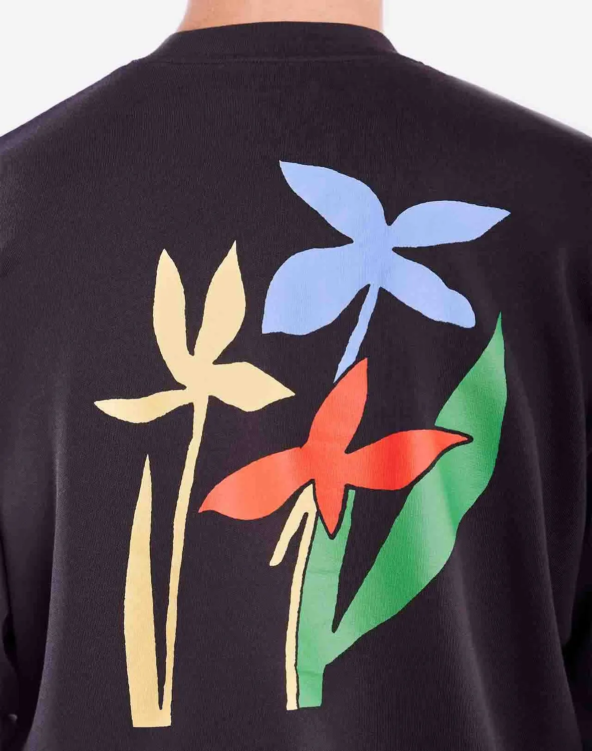 OLOW Flora sweat noir carbone coton bio