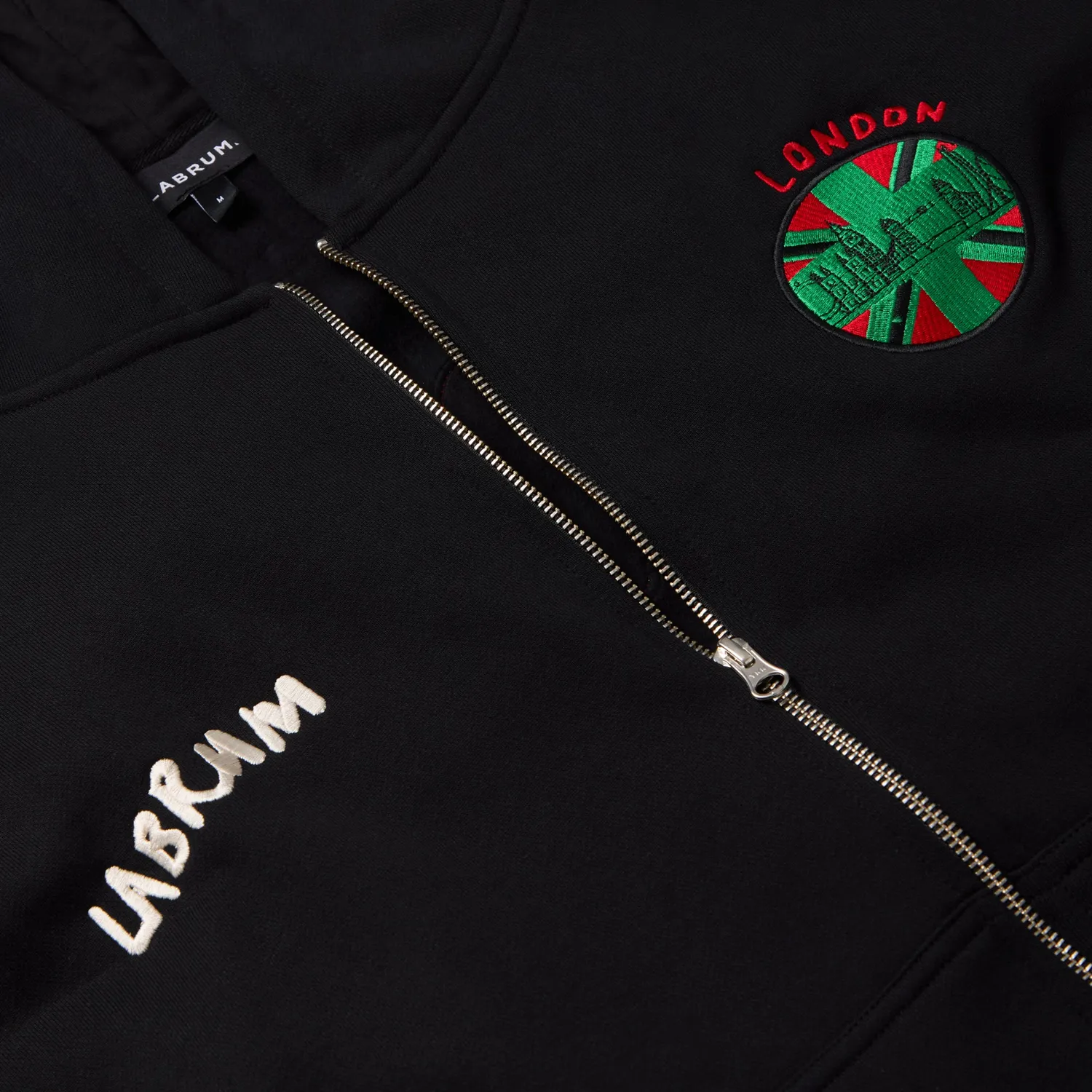 Labrum London sweat à capuche zippé noir coton