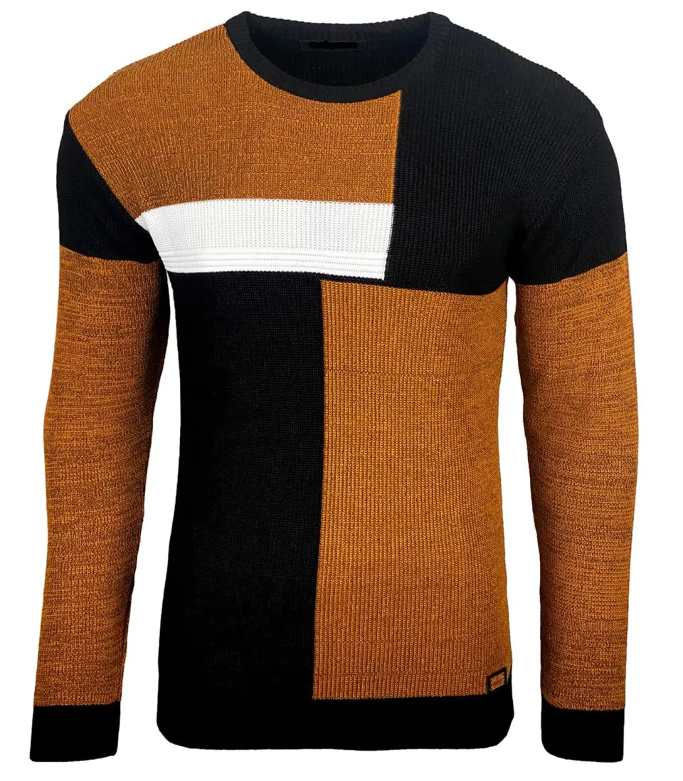 Subliminal Mode BX52288 pull col rond noir bicolore