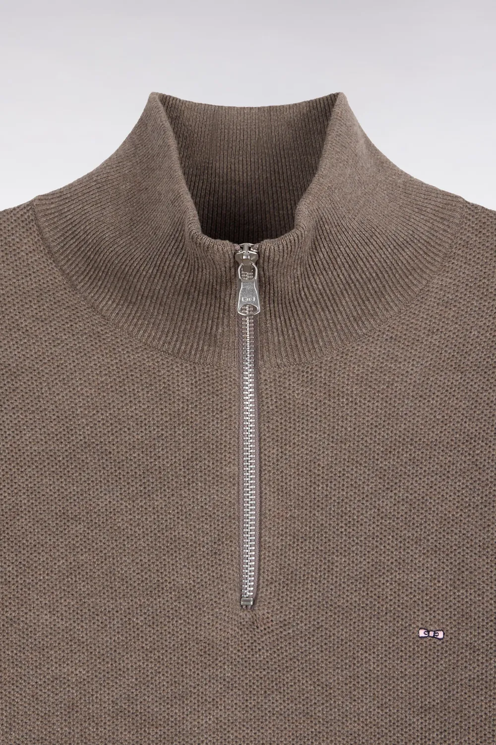 Eden Park pull col camionneur marron coton