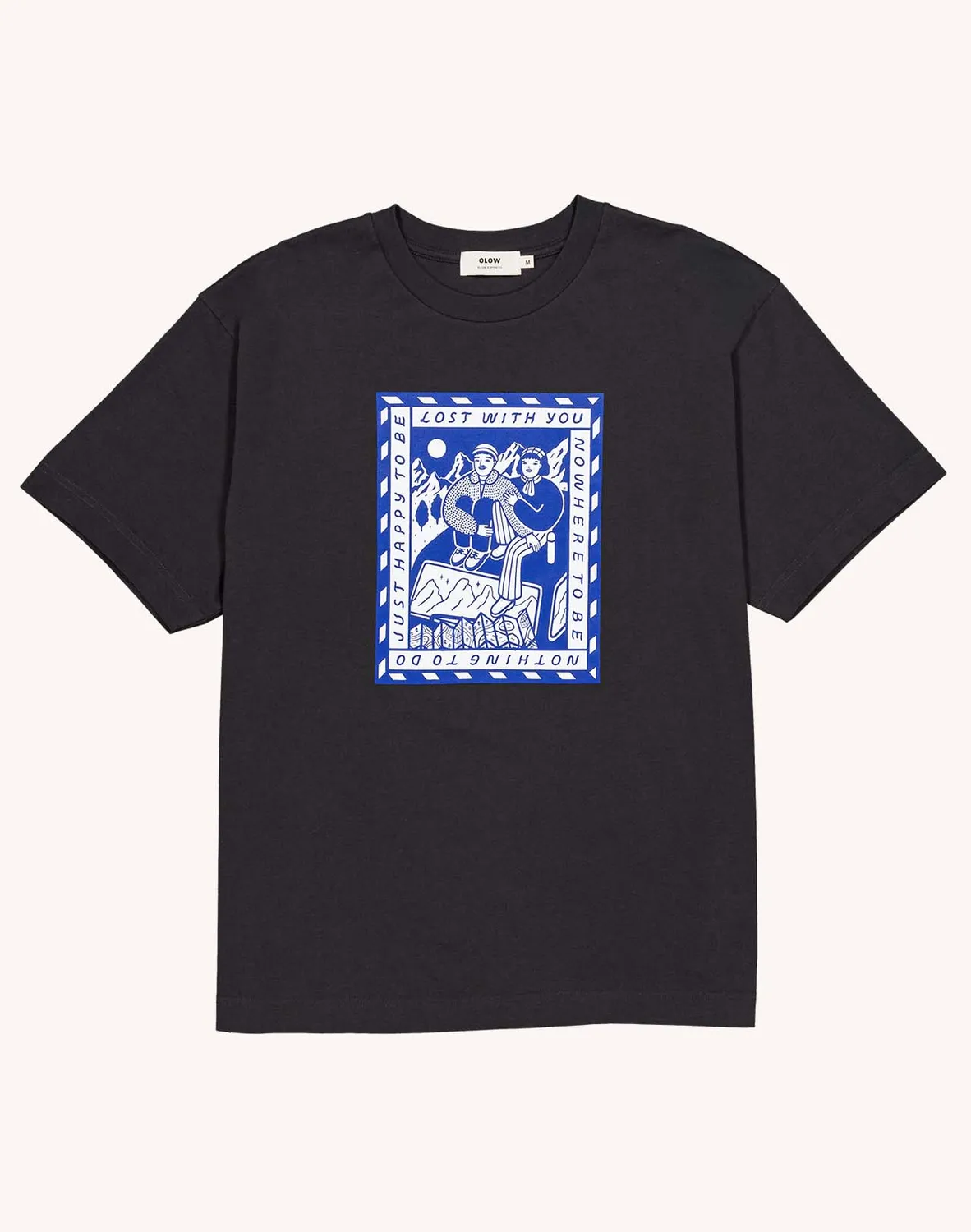 Olow Lost With You t-shirt noir carbone coton bio