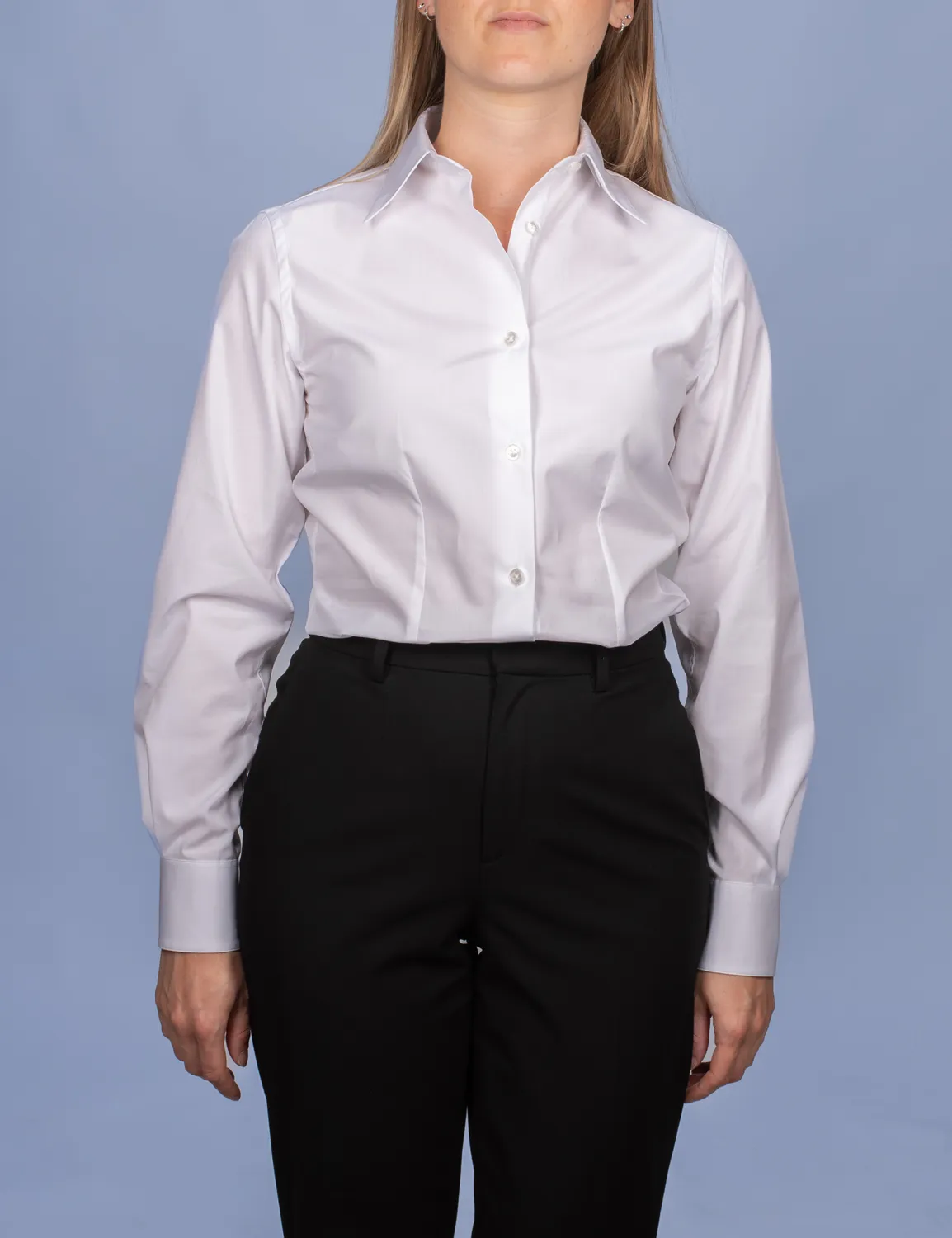 La Chemise Française Popeline Blanche chemisier femme col français