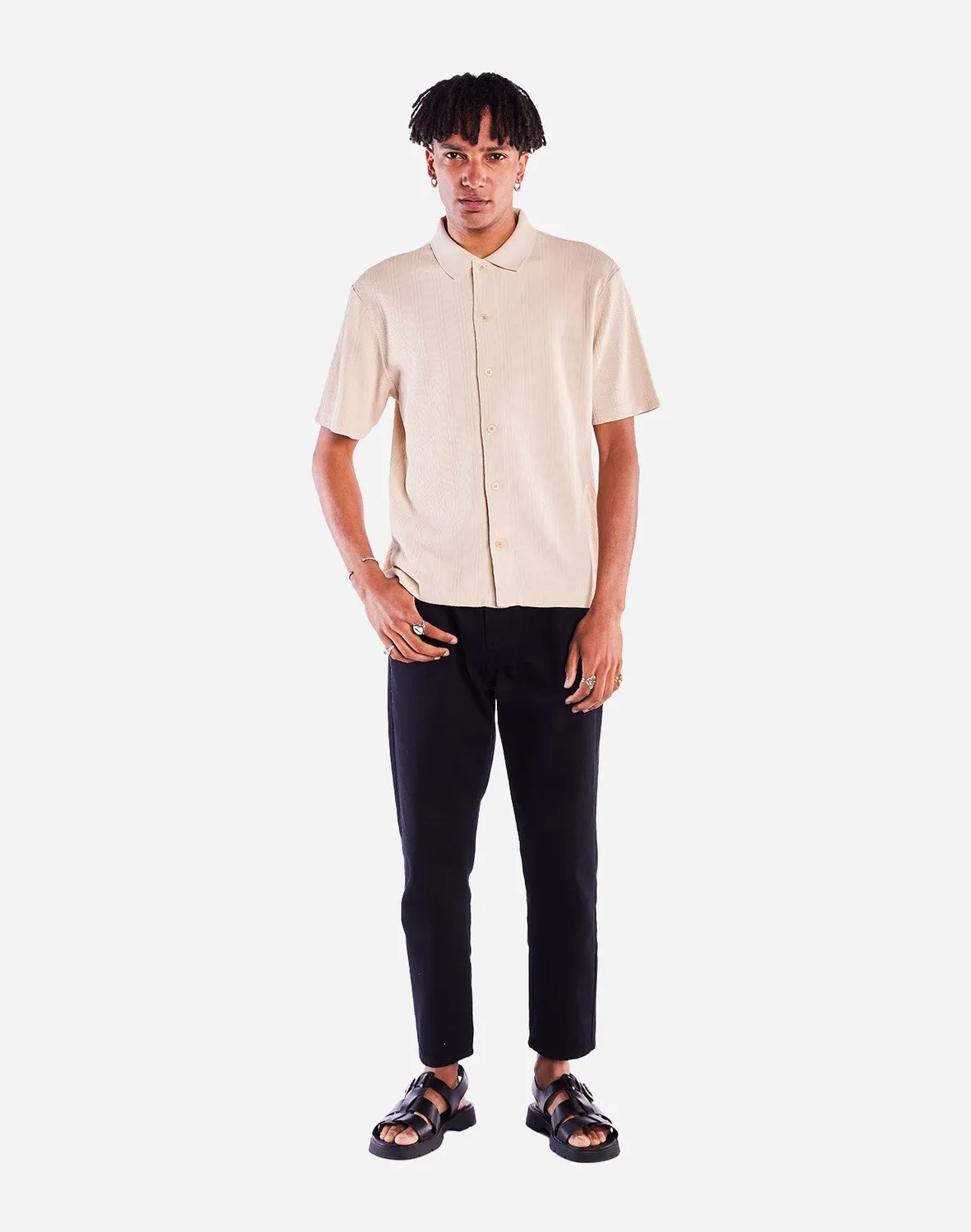Olow Cheech polo en coton crème homme