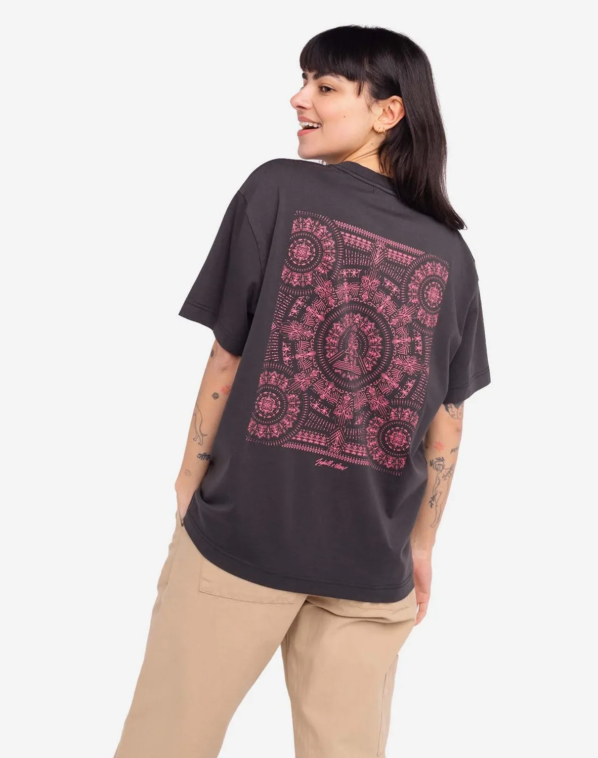 OLOW Gaya t-shirt ample noir carbone coton bio