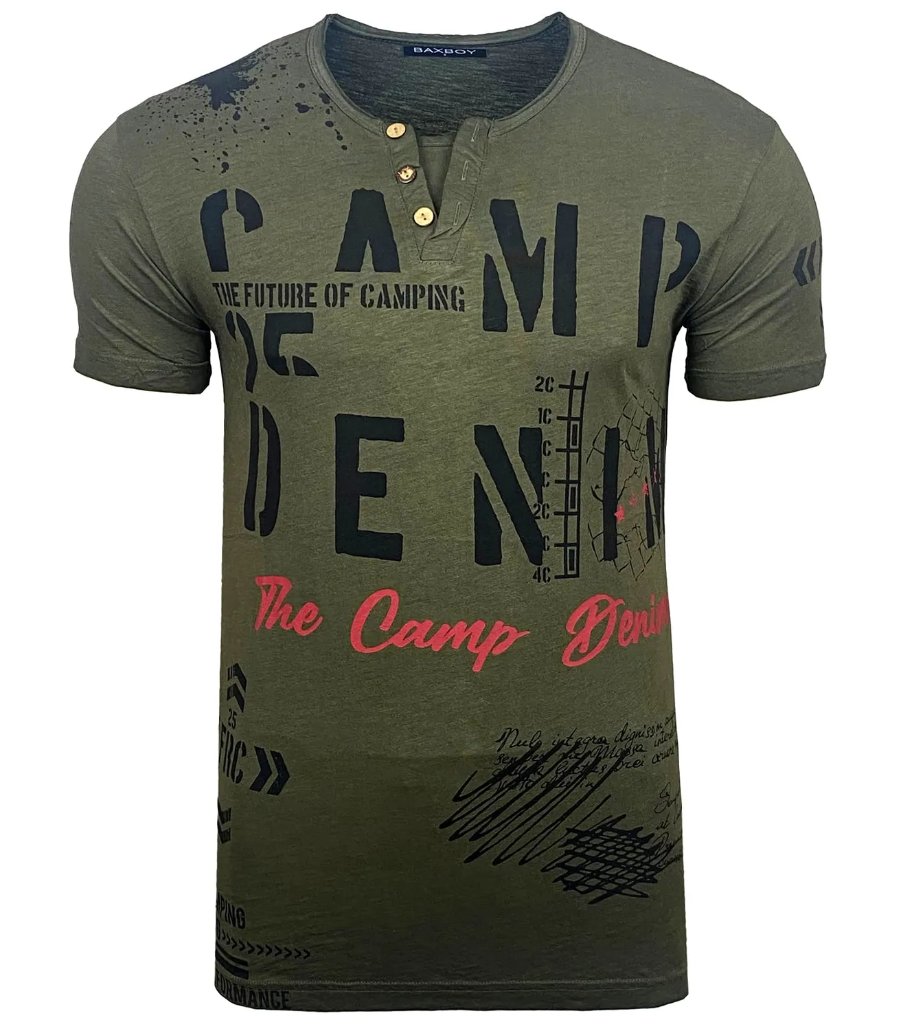 Subliminal Mode BX152 t-shirt col rond L bleu jean délavé