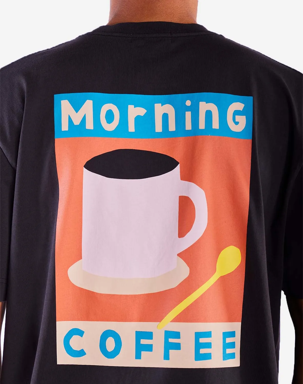 OLOW Morning Coffee t-shirt ample noir carbone