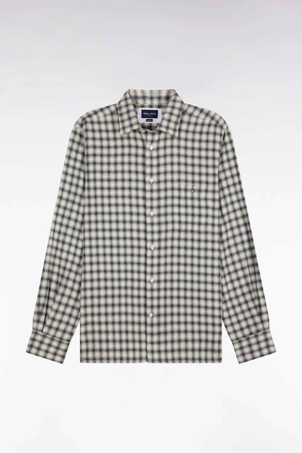 Eden Park H26CHECL0063 chemise homme écrue carreaux coton