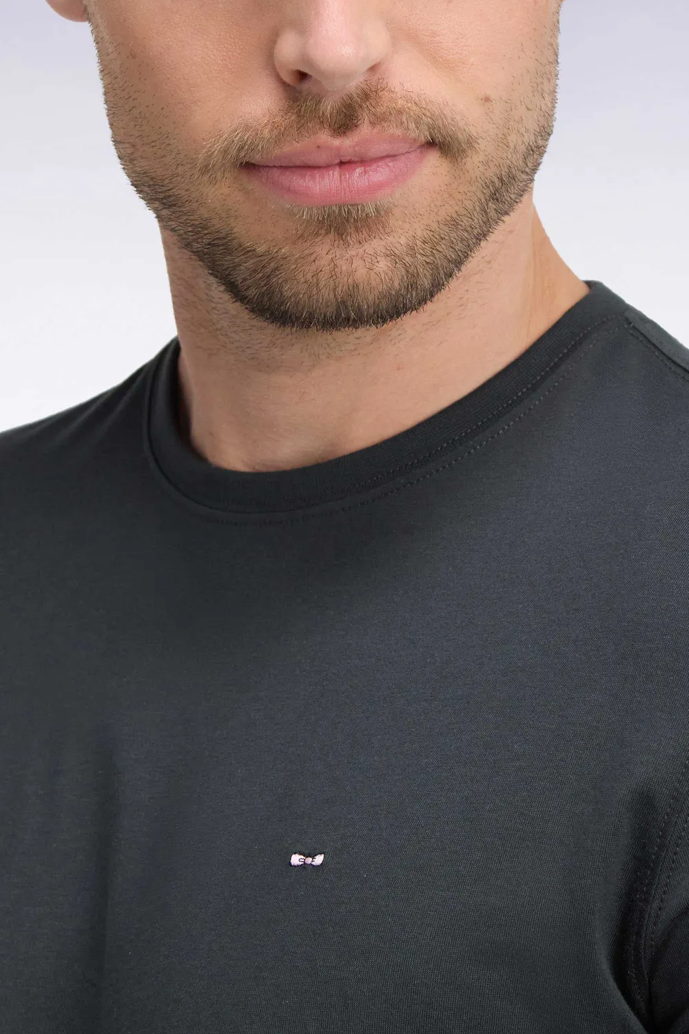 Eden Park t-shirt col rond kaki coton manches courtes