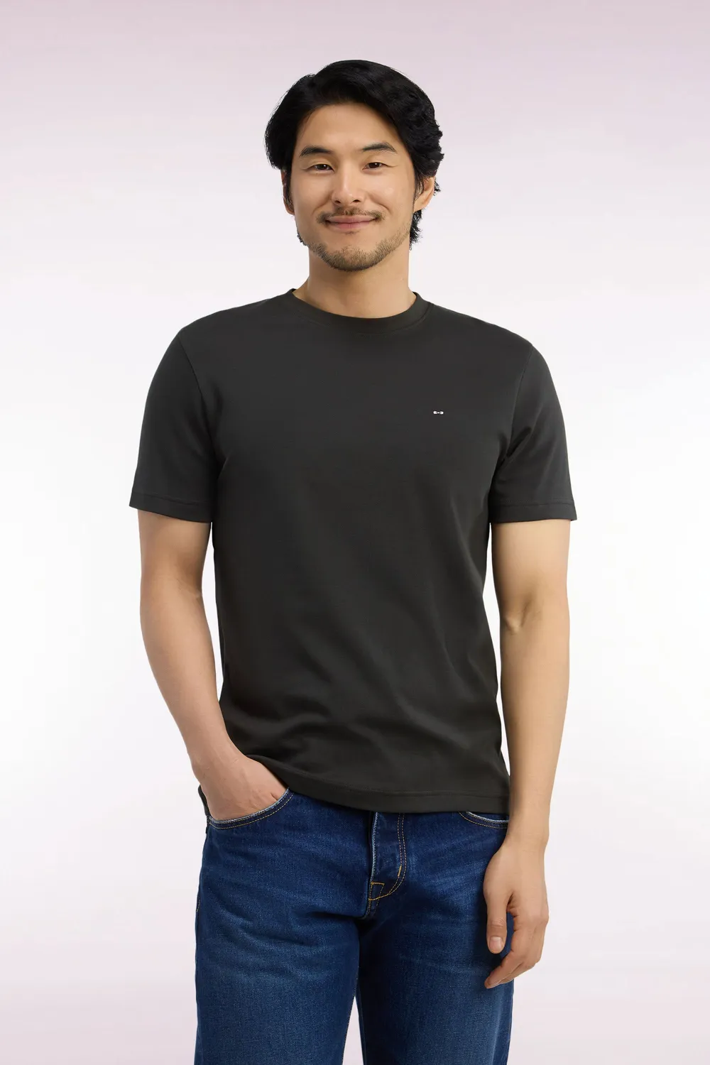 Eden Park t-shirt kaki coton coupe droite homme