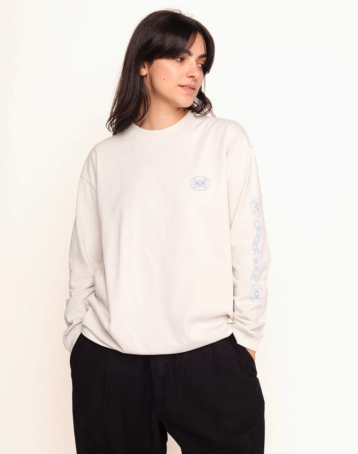 Olow Awake t-shirt manches longues gris perle
