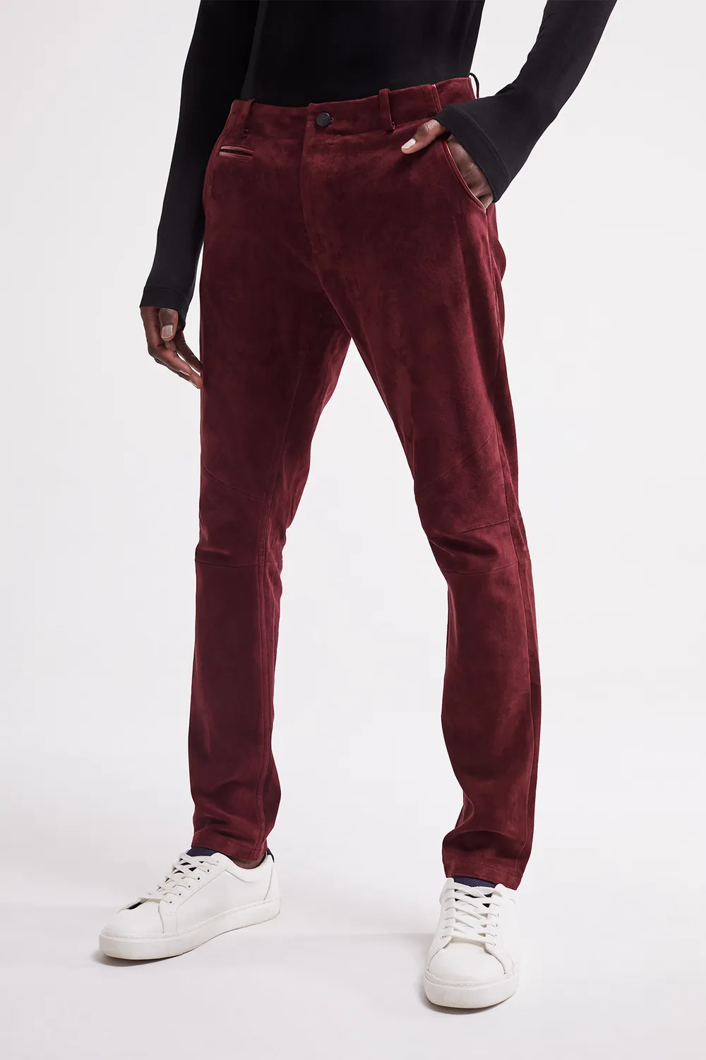 French Deal Sensation pantalon cuir stretch noir