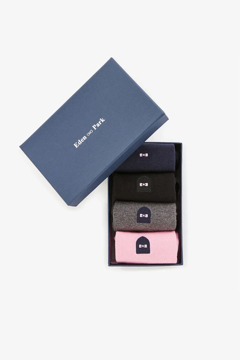 Eden Park chaussettes coton unies coffret 4 paires