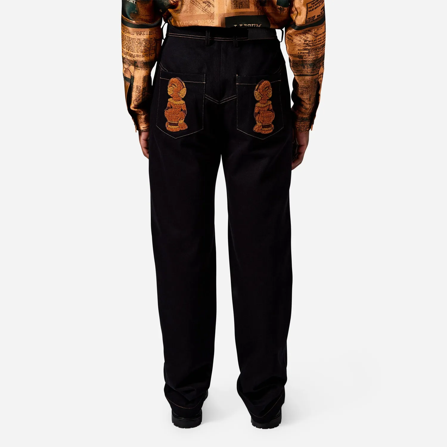 Labrum Nomoli Patch jean homme noir coupe droite