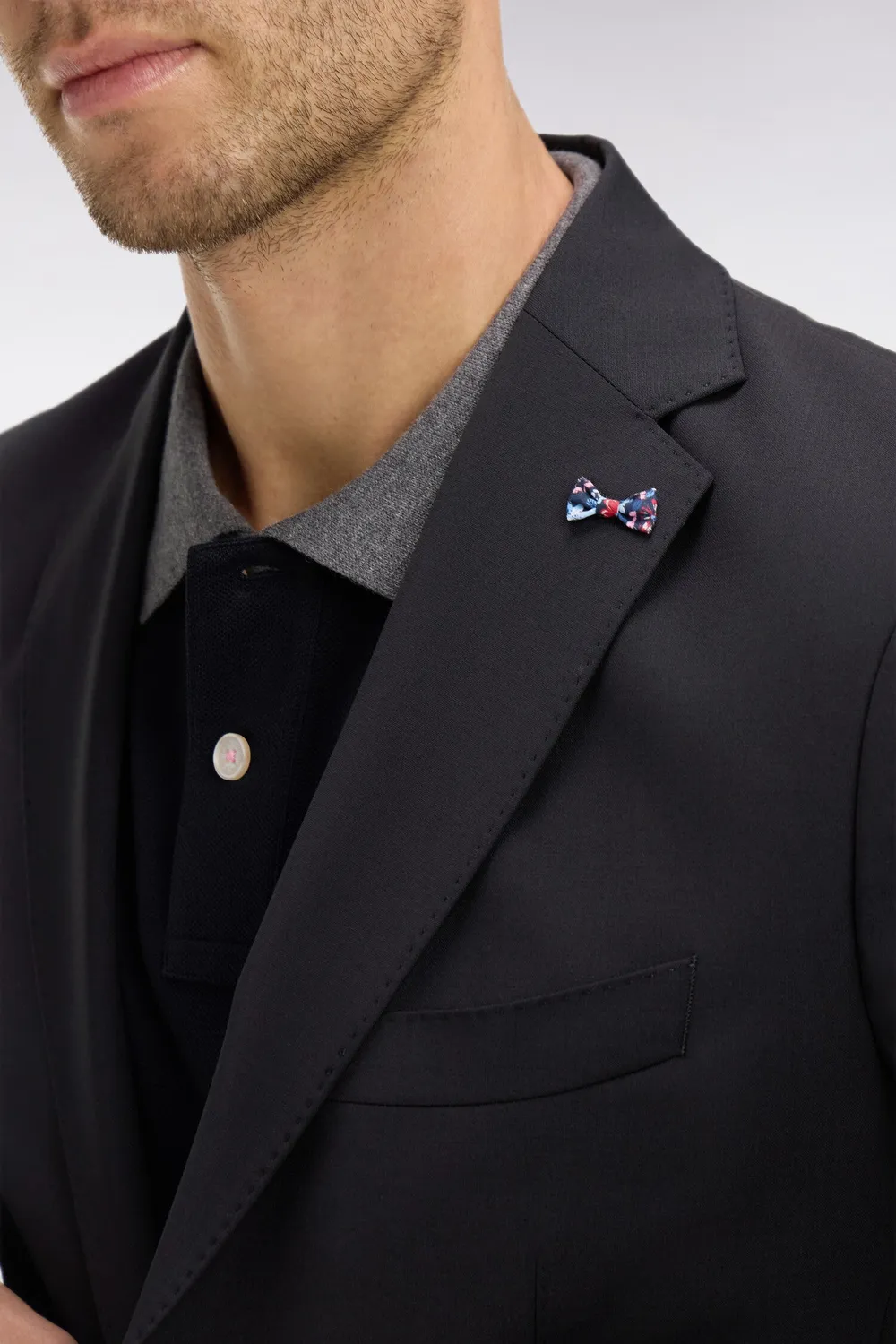 Eden Park PPJAK22E0002 blazer noir Modern Fit stretch
