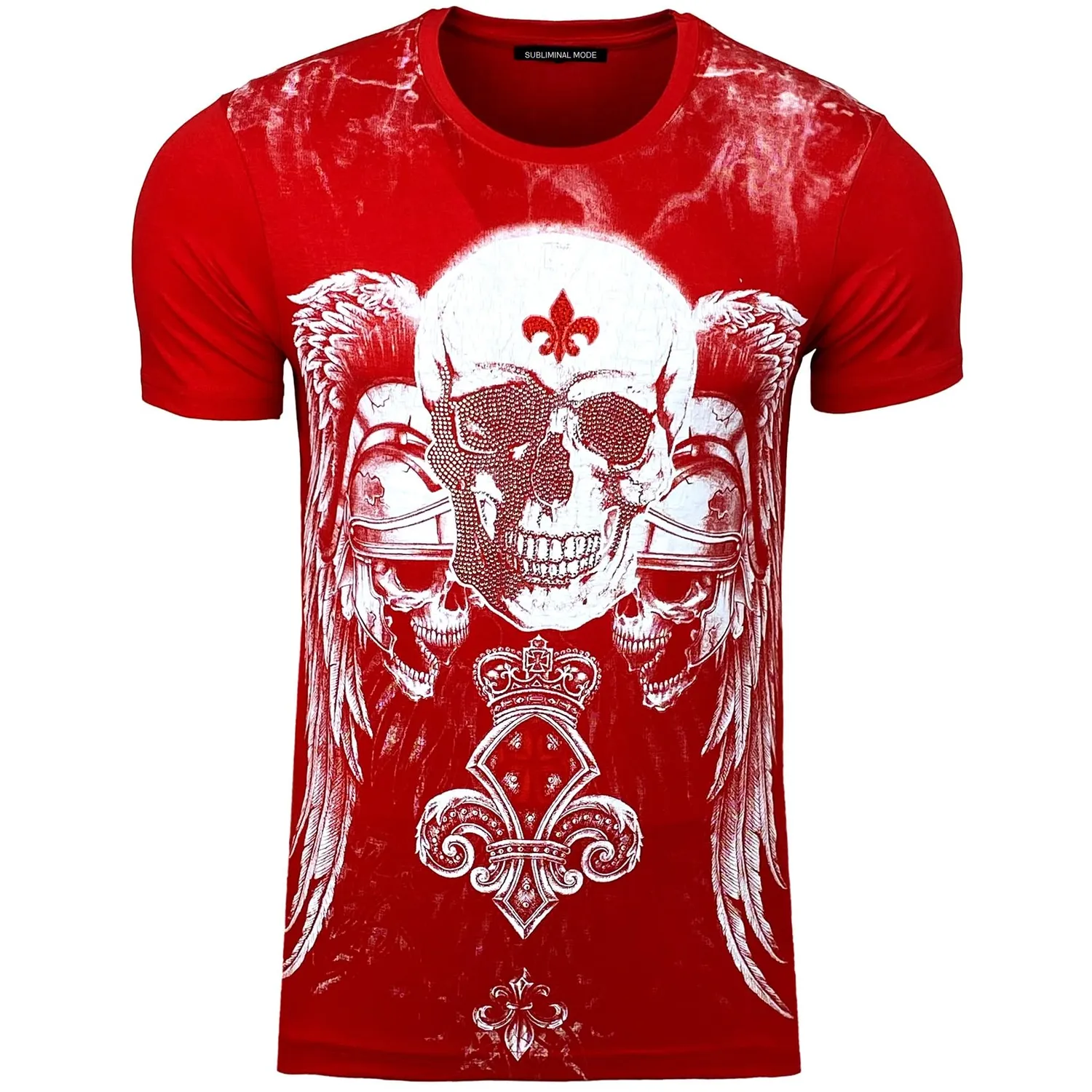 Subliminal Mode BX2308 t-shirt homme blanc S message Never Give Up
