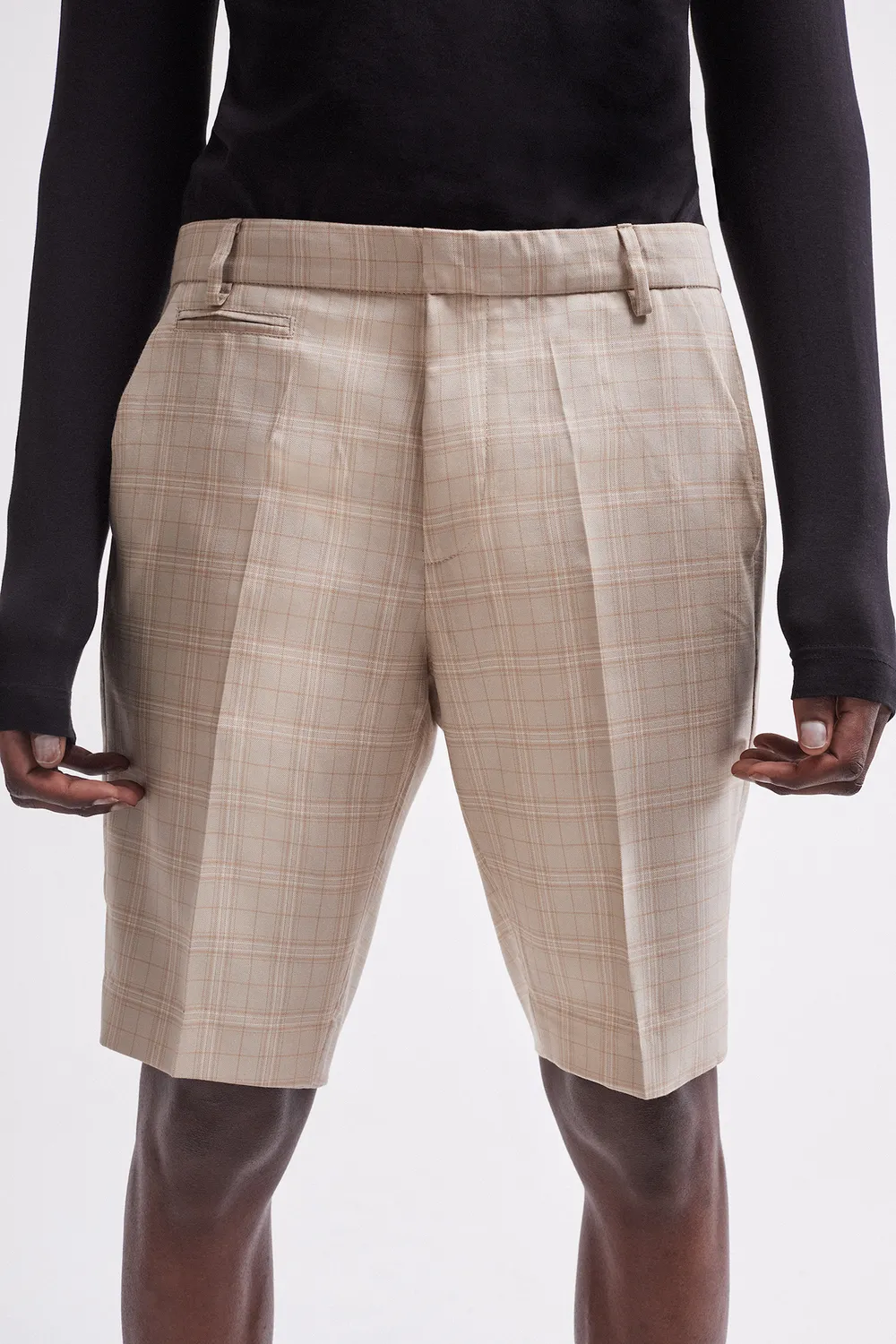 French Deal Black Short short lainage beige