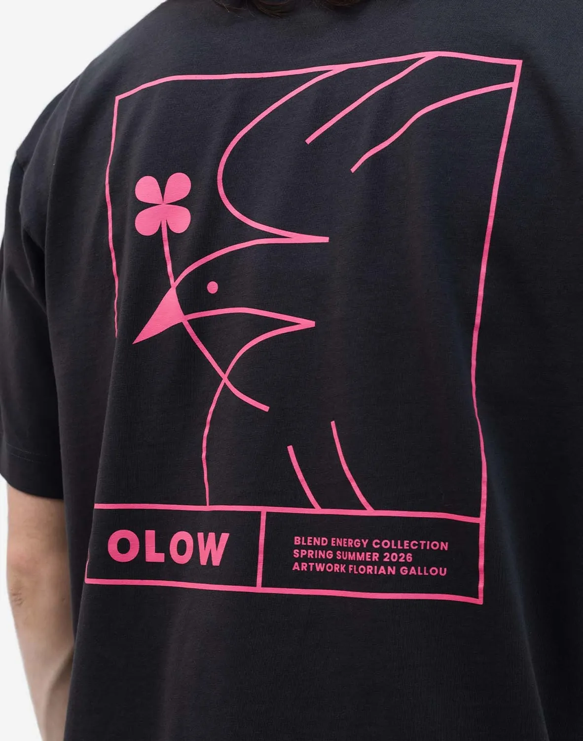 OLOW Pomba t-shirt ample noir carbone coton bio