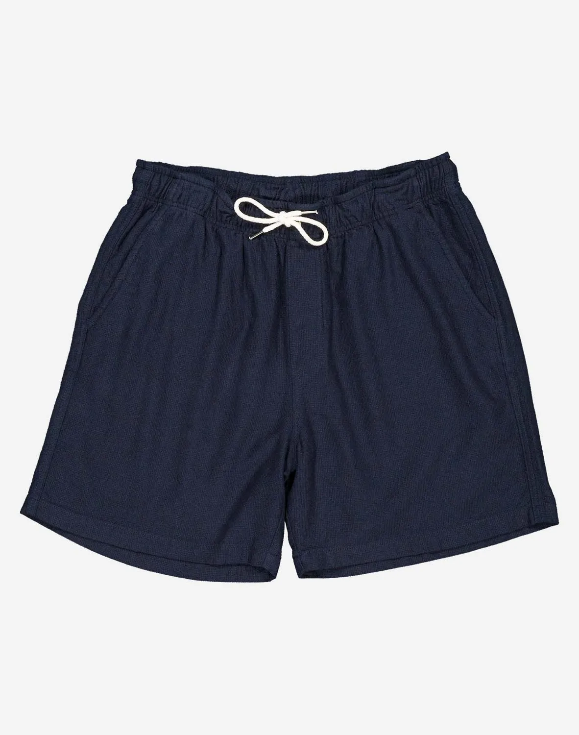 Olow Gujo short bleu marine coton texturé