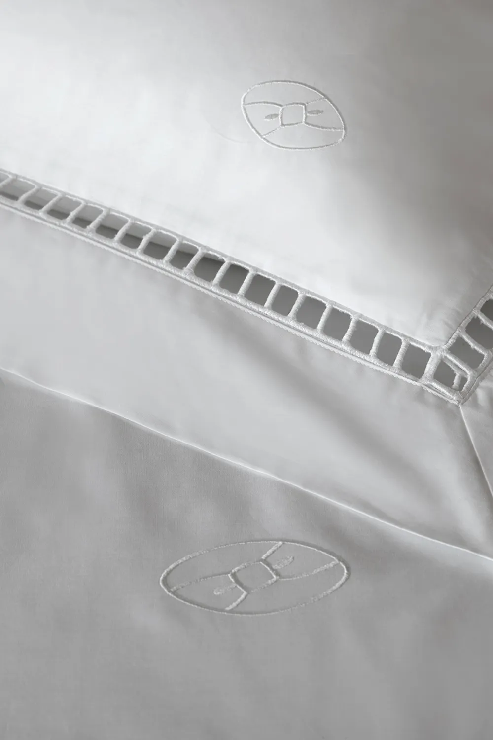 Eden Park housse de couette blanche coton égyptien dentelle
