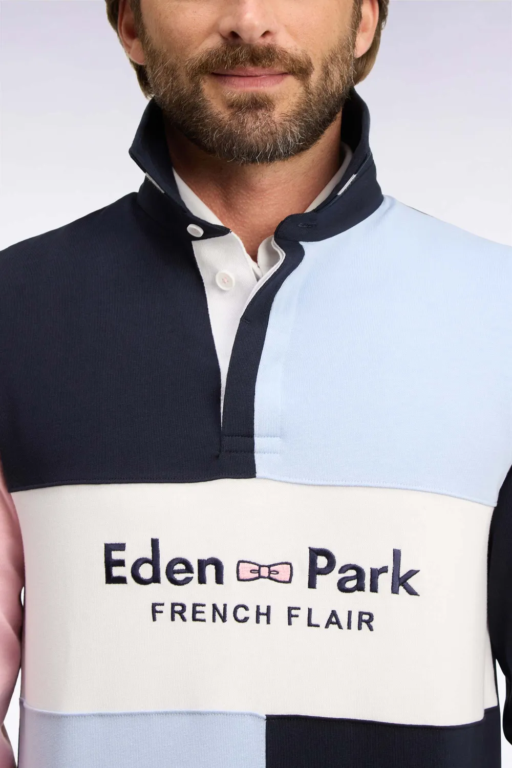 Eden Park Show Bizz maillot rugby homme marine manches longues