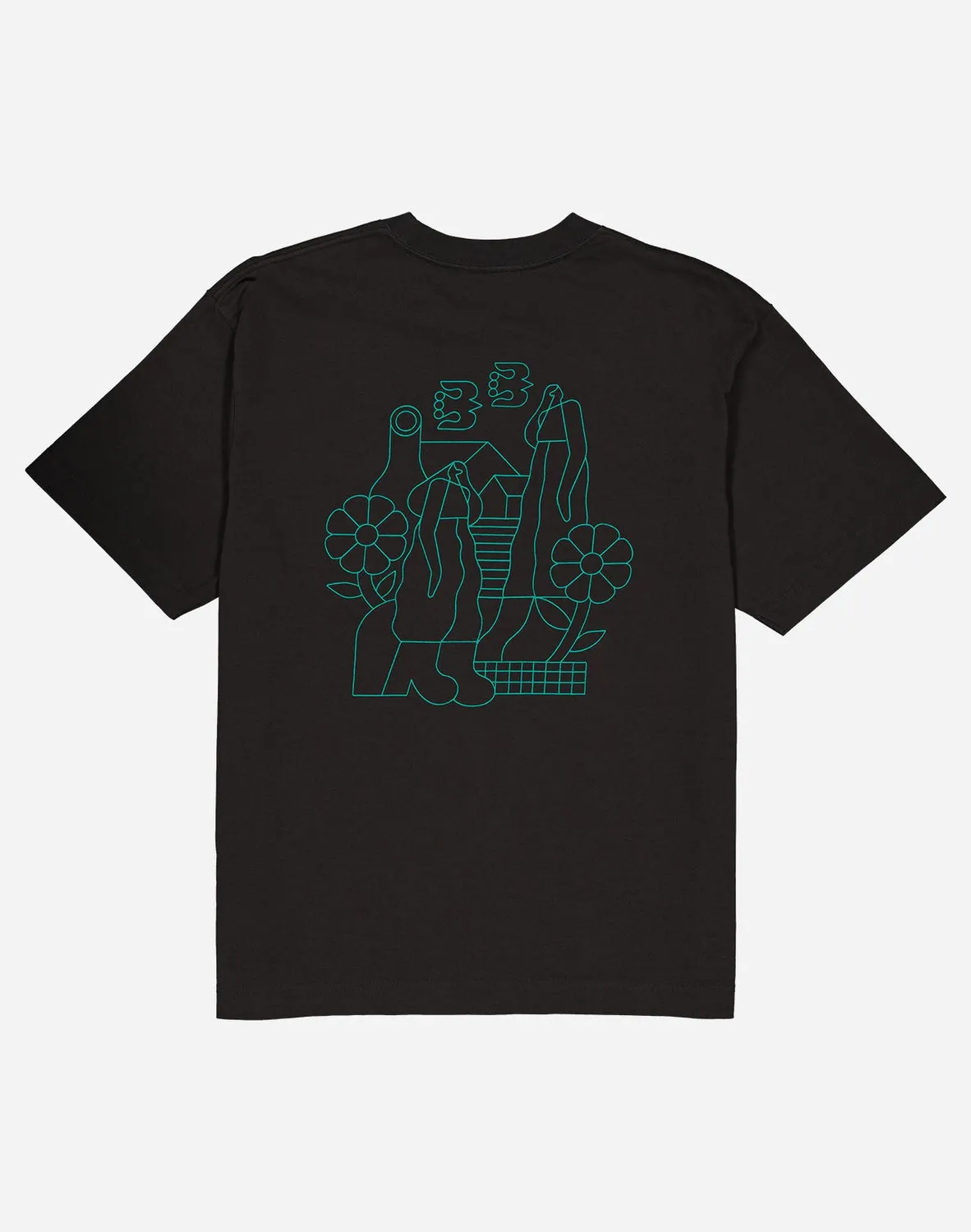 Olow Simple Life t-shirt ample noir carbone coton GOTS