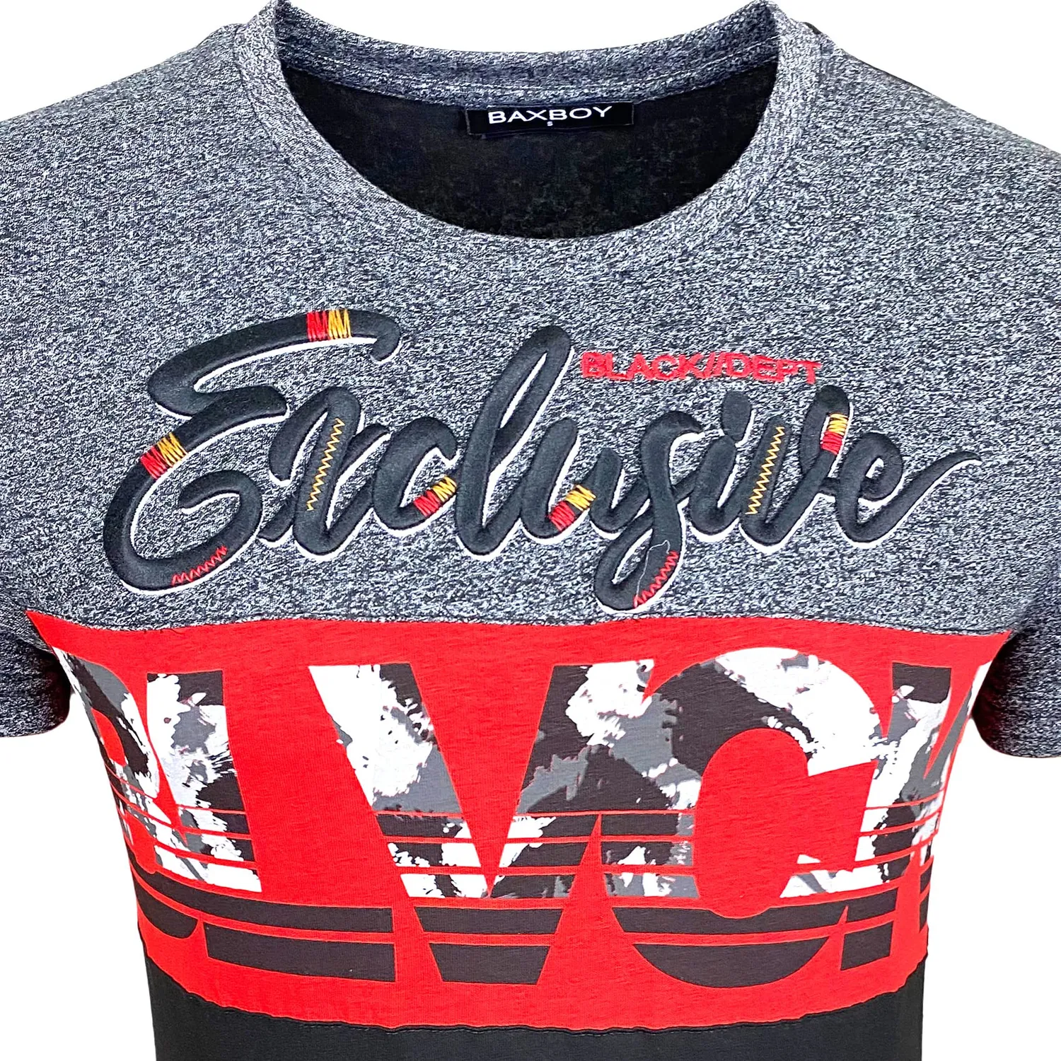 Subliminal Mode Bicolore Black t-shirt homme manches courtes coton