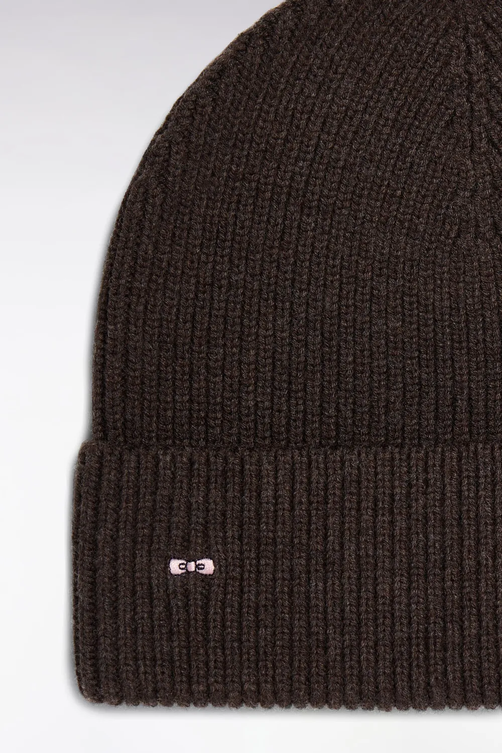 Eden Park bonnet côtelé marron laine et coton taille unique