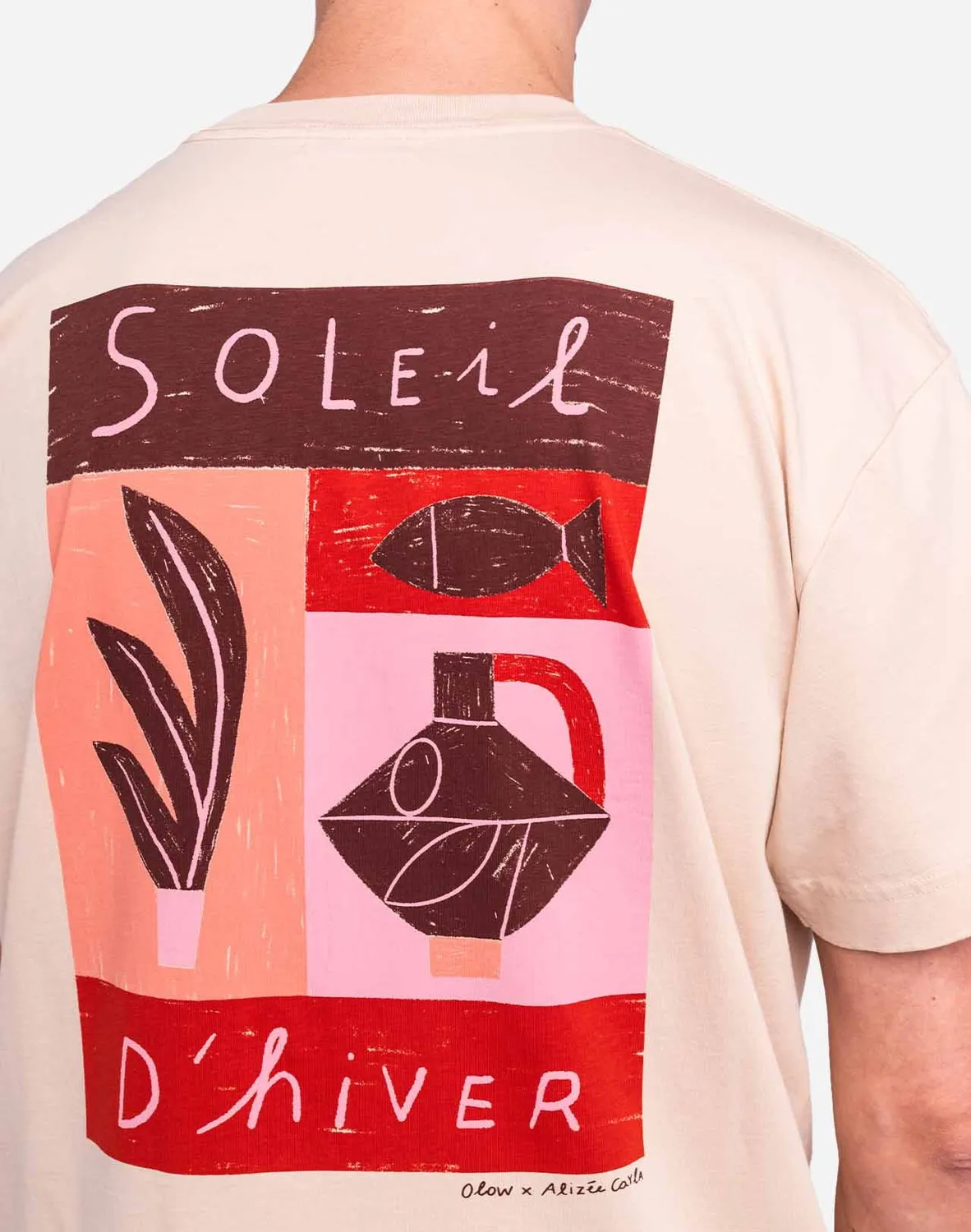 Olow Soleil d'hiver t-shirt crème ample