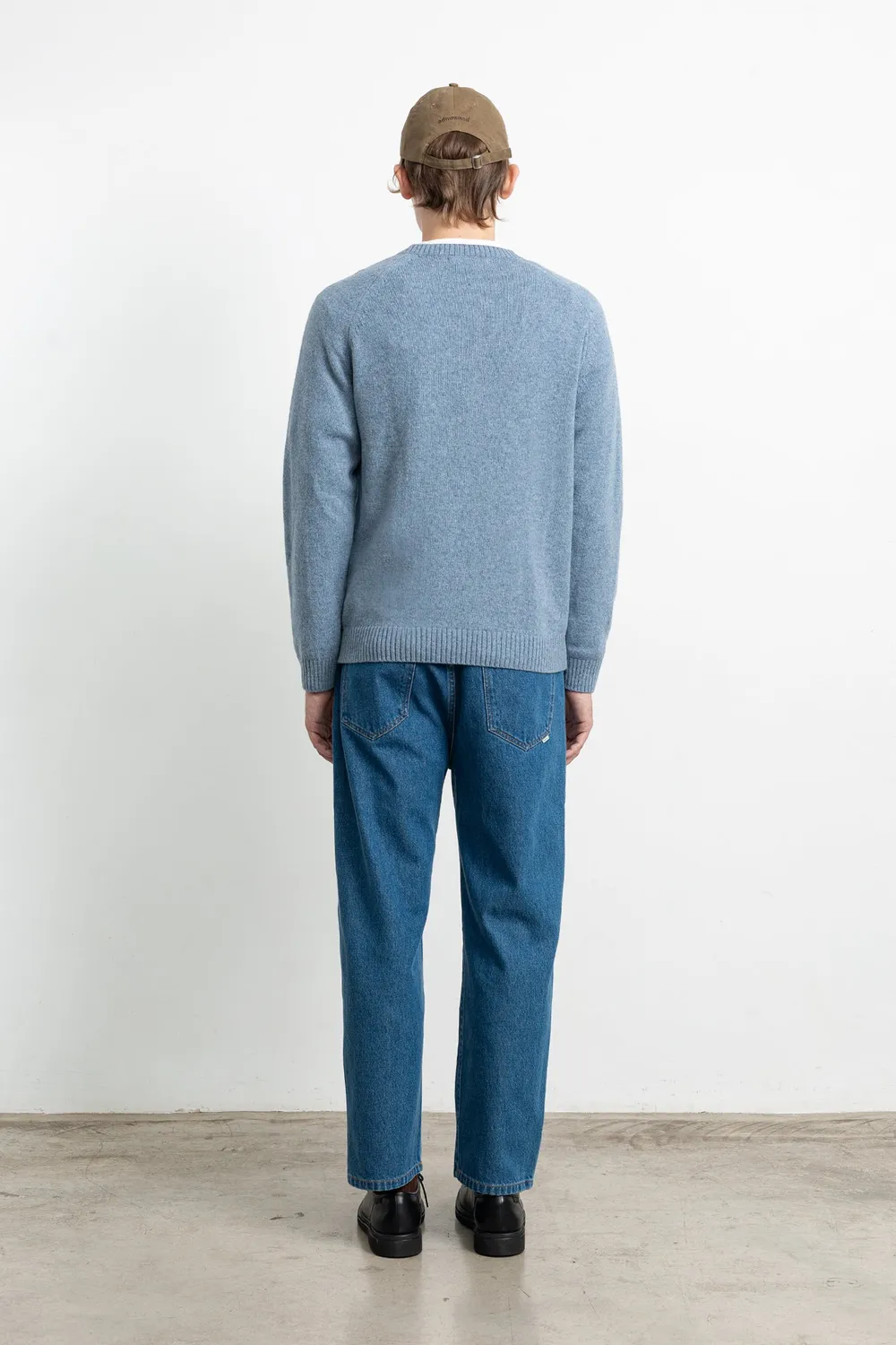 Edmmond Studios Madrid pull homme bleu marine laine recyclée