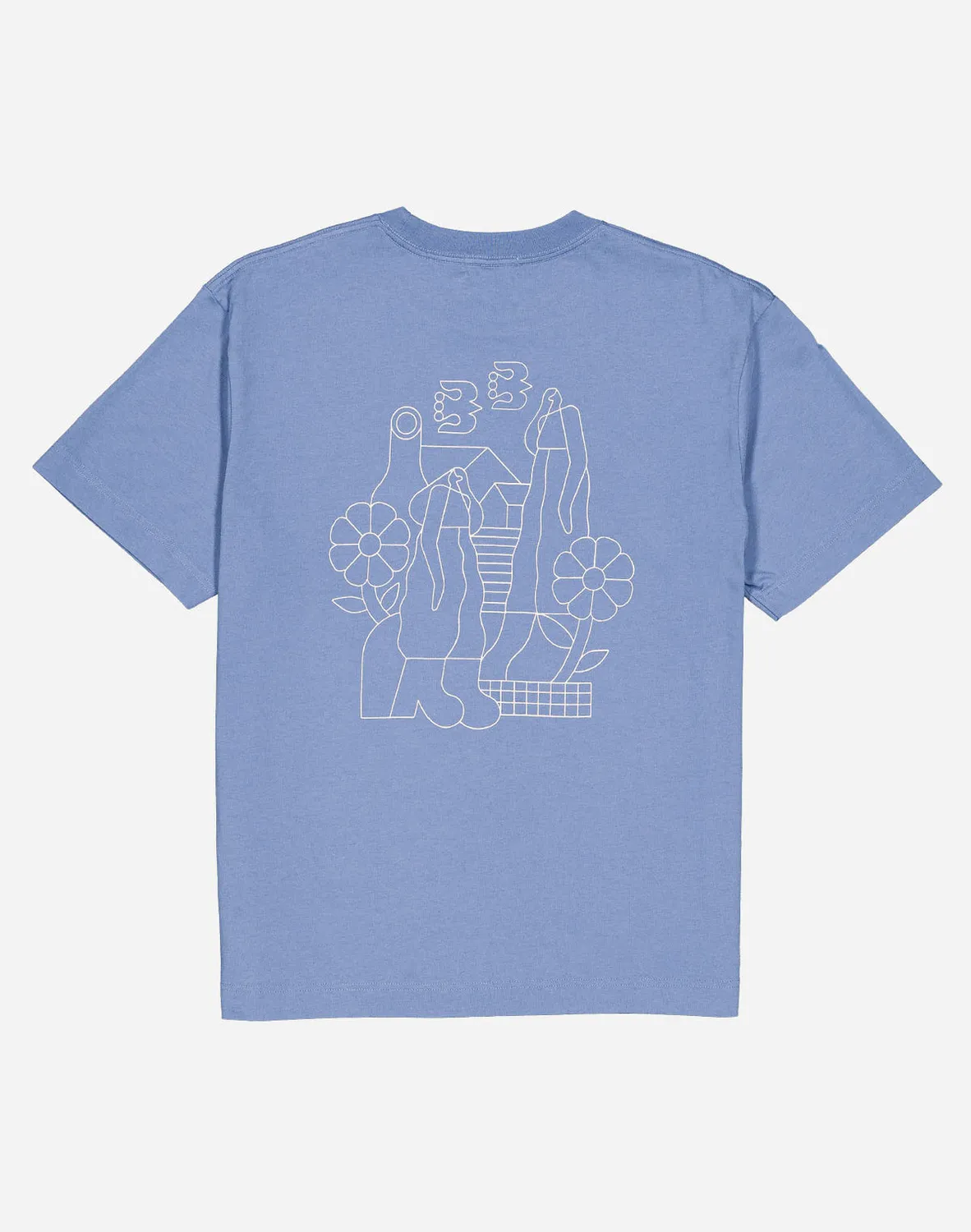 OLOW Simple Life t-shirt bleu azur bio