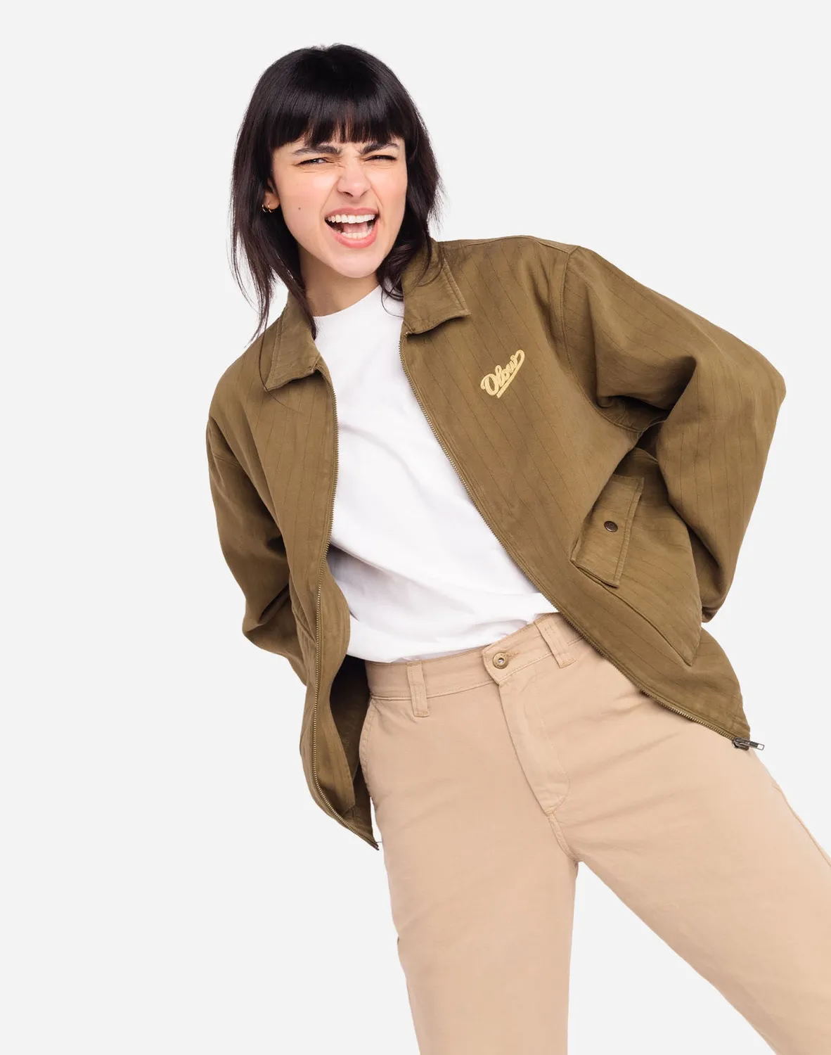 Olow Barry Signature veste kaki coton
