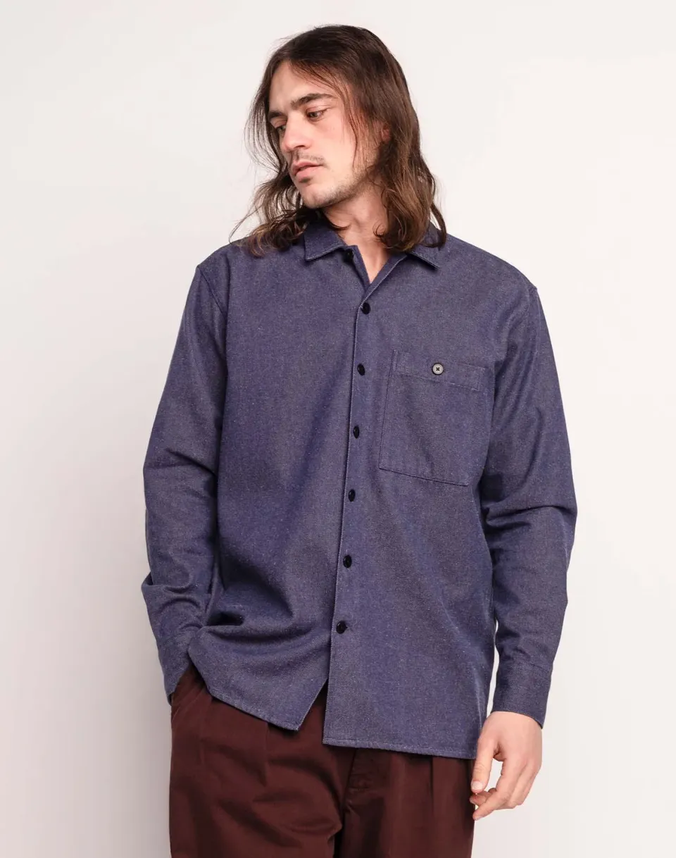OLOW Decré chemise bleu denim recyclé 280 g