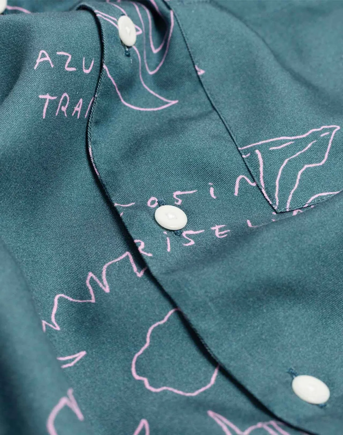 OLOW Aloha Florem chemisette tencel bleu-gris