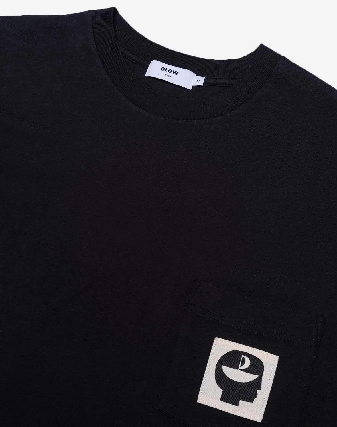 OLOW Escape t-shirt noir carbone poche coton bio