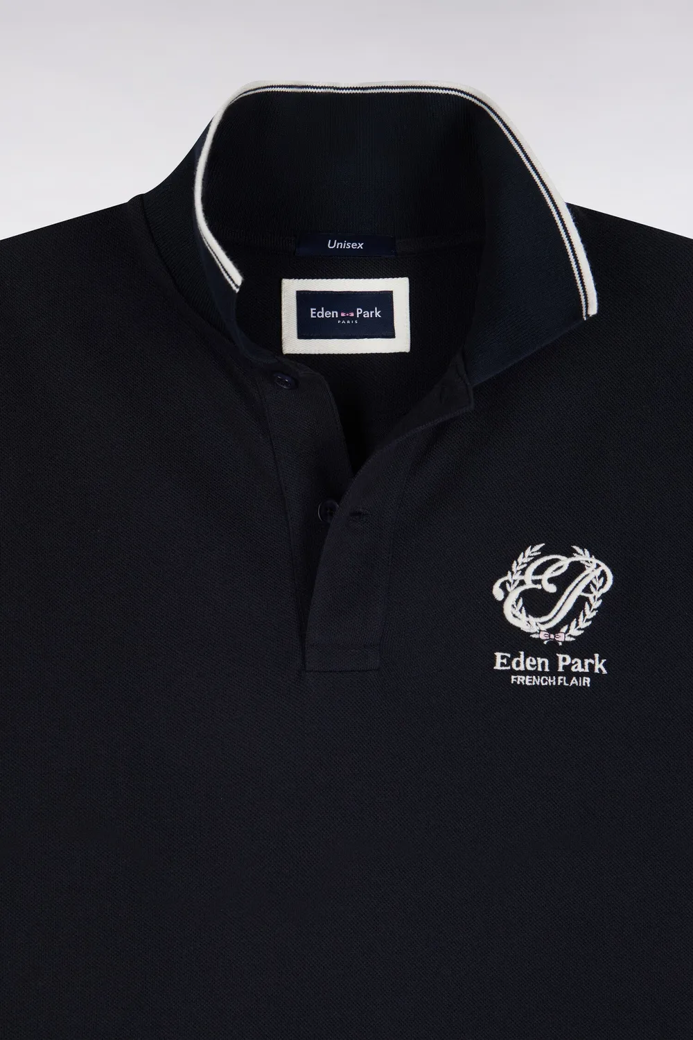 Eden Park H26MAIPC0038 polo unisexe marine coton mercerisé