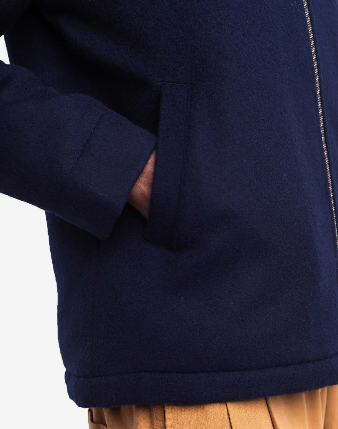 Olow Sherwood blouson homme bleu marine laine mérinos