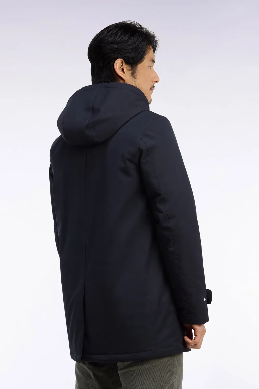 Eden Park imperméable nylon noir capuche amovible M