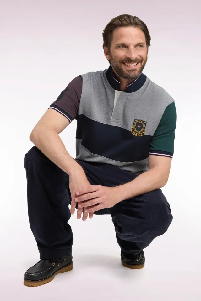 Eden Park Tradi Preppy H26MAIPC0032 polo coton gris droit