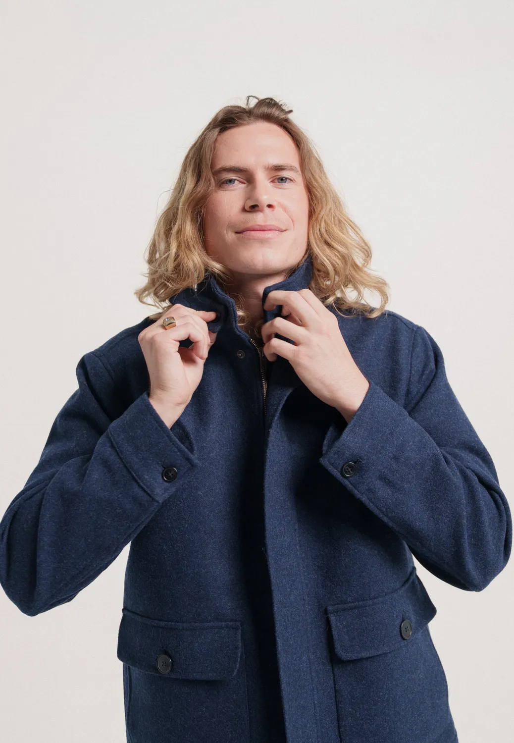 Loom Le blouson en laine blouson gris laine