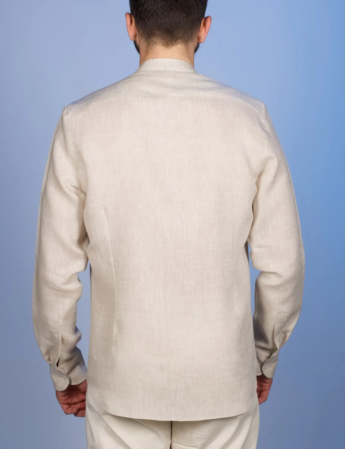La Chemise Française Lin Normand Sable chemise lin col Mao