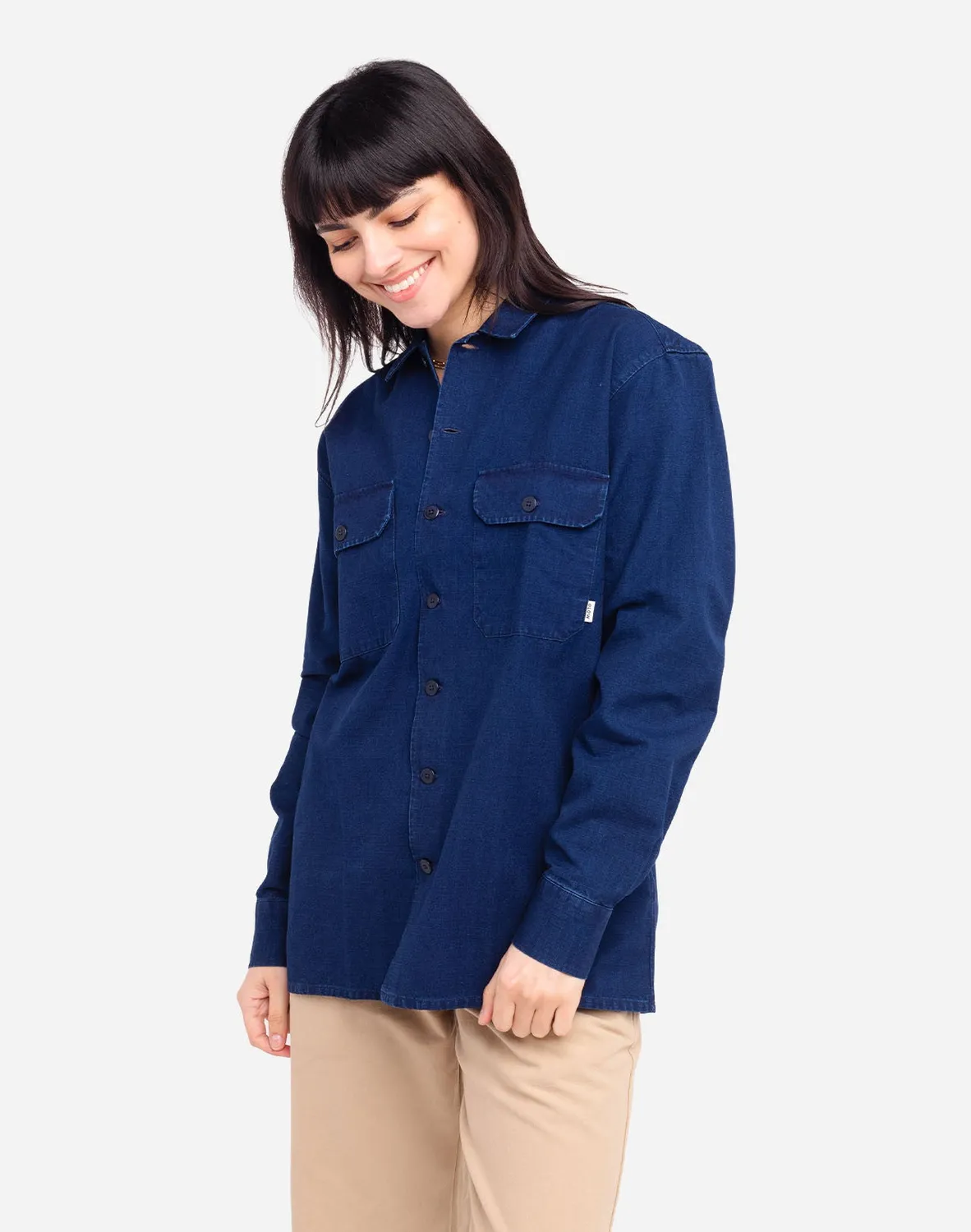 Olow Decré chemise denim bleu ripstop workwear