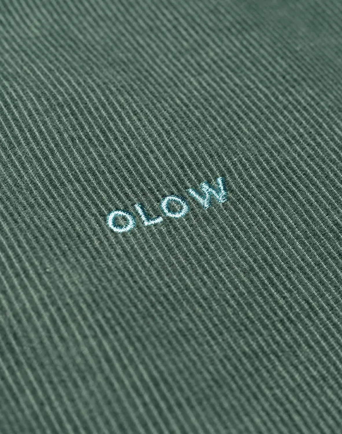 Olow Bangor sweat vert mélèze col zippé